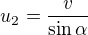 kopírovat do textarea $u_2 = \frac{v}{\sin\alpha}$