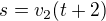 $s=v_2(t+2)$