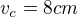 $v_{c} = 8 cm$