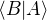 $\langle B|A\rangle$