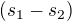 $(s_1-s_2)$