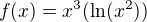 $f(x)={x}^3(\ln (x^2) )$