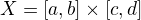 $X=[a,b]\times[c,d]$