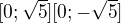 $ [0;\sqrt5] [0;-\sqrt5]$