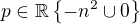 $p\in \mathbb{R}\{-n^{2}\cup 0\}$