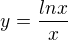 $y=\frac{lnx}{x}$