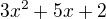 kopírovat do textarea $3x^2 +5x+2$