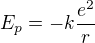 kopírovat do textarea $E_p=-k\frac{e^2}r$