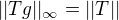 $||Tg||_\infty = ||T||$
