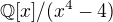 $\mathbb{Q}[x]/(x^4 -4)$