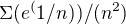 $\Sigma (e^(1/n))/(n^2)$