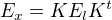 $E_{x}=KE_{l}K^{t}$