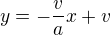 $y=-\frac vax+v$