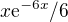 $x\mathrm{e}^{-6x}/6$
