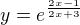 $y=e^{\frac{2x-1}{2x+3}}$