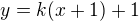 $y=k(x+1)+1$