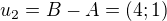 $u_2 = B - A = (4; 1)$