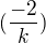 $(\frac{-2}{k})$