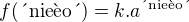 $f(\text{�nie�o�}) = k. a^{\text{�nie�o�}}$