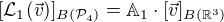 $[\mathcal{L}_1(\vec{v})]_{B(\mathcal{P}_4)}=\mathbb{A}_1\cdot[\vec{v}]_{B(\mathbb{R}^3)}$
