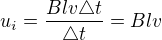 $u_{i}=\frac{Blv\triangle t}{\triangle t}=Blv$