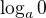 $\log_a0$