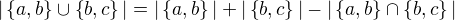 kopírovat do textarea $|\{a,b\} \cup \{b,c\}| = |\{a,b\}|+|\{b,c\}|-|\{a,b\}\cap\{b,c\}|$