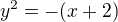 $y^2=-(x+2)$