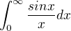 $\int_{0}^{\infty }\frac{sin x}{x}dx$