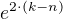 $e^{2\cdot(k-n)}$