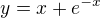 $y=x+e^{-x}$