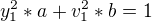 kopírovat do textarea $ y_1^2*a+v_1^2*b=1$