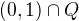 $(0,1)\cap Q$