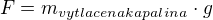 $F=m_{vytlacena kapalina}\cdot g$