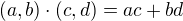 $(a,b)\cdot (c,d)=ac+bd$