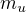 ${m_{u}}$