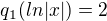 $q_1(ln|x|)=2$