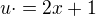 kopírovat do textarea $u\cdot =2x+1$