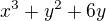 $x^{3}+y^{2}+6y$