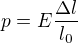 kopírovat do textarea $p=E\frac{\Delta l}{l_0}$