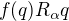 $f(q)R_\alpha q$