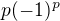 $p(-1)^p$