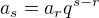 $a_s=a_rq^{s-r}$