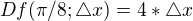 $Df(\pi /8;\triangle x)=4*\triangle x$