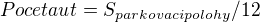 kopírovat do textarea $Pocet aut=S_{parkovaci polohy} / 12$