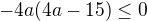 $-4a(4a-15)\leq0$
