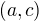 $(a, c)$
