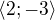 $\langle2;-3\rangle$