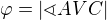 $\varphi =|\sphericalangle AVC|$