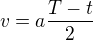 kopírovat do textarea $v=a\frac{T-t}2$